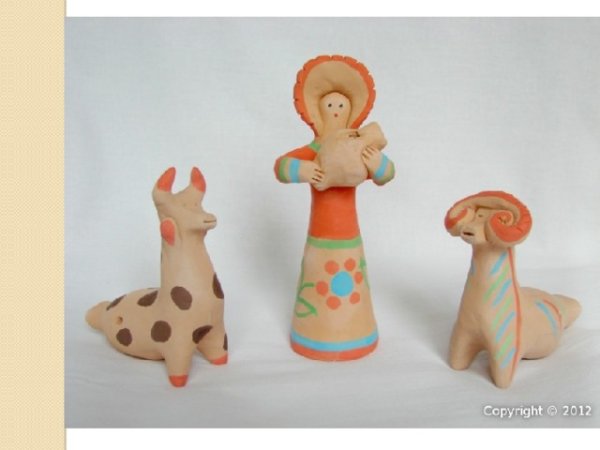 Старооскольская глиняная игрушка Барыня
