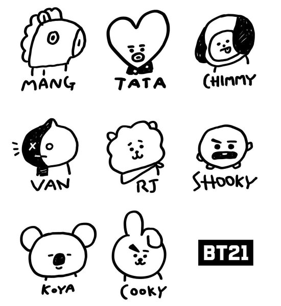 БТС И их персонажи bt21