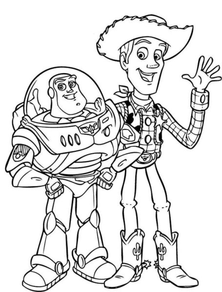 Вуди Базз Toy story раскраски