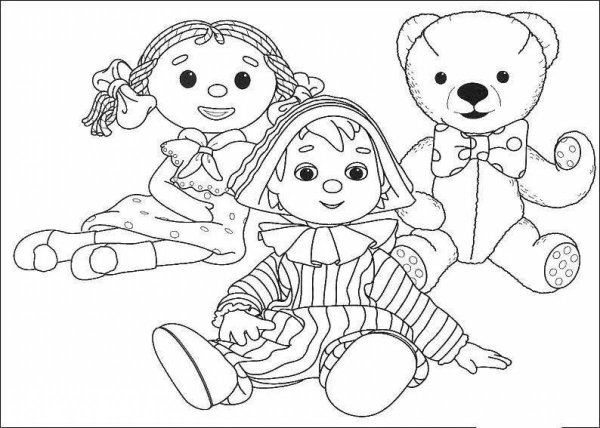 Кукла игрушка раскраска