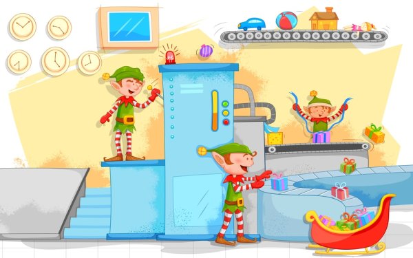 Завод игрушек иллюстрация