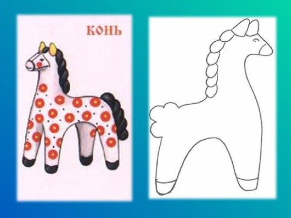 Рисунки лошадка филимоновская игрушка (42 фото)