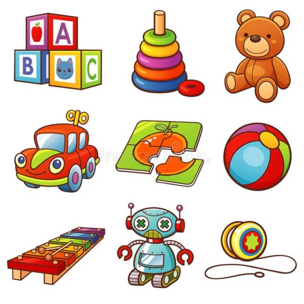 Иллюстрации с изображением игрушек