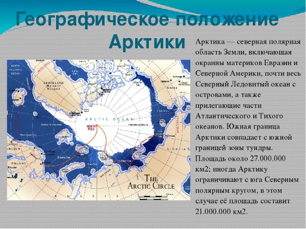 Географическое положение русской Арктики