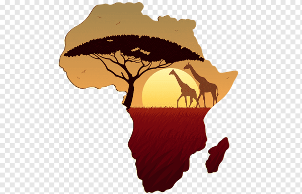 Африка на прозрачном фоне