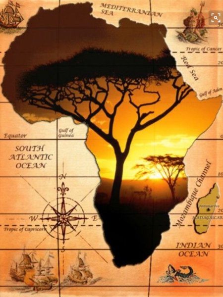 Африка на карте картинки