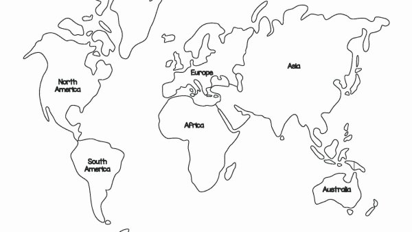 Рисунки белая карта мира для (48 фото)