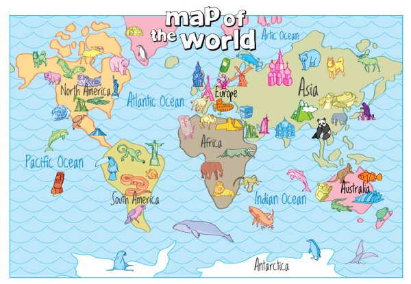 World Map for children