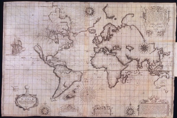 Карта мира Меркатора 1569 года