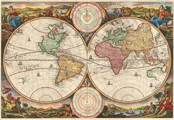 Карта мира Сэмюэла Данна 1794