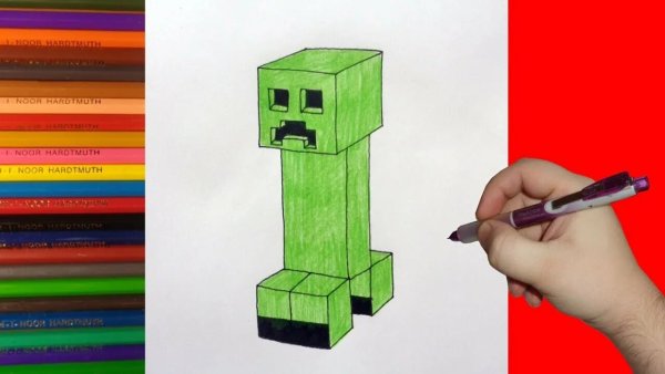 Нарисовать КРИПЕРА из МАЙНКРАФТА