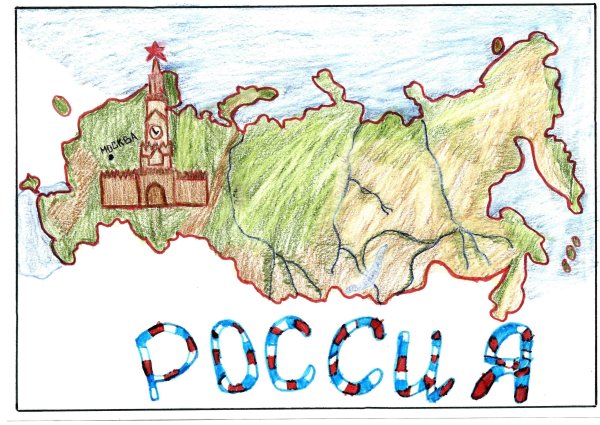Карта России рисунок