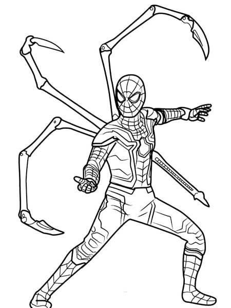 Iron Spider man раскраска