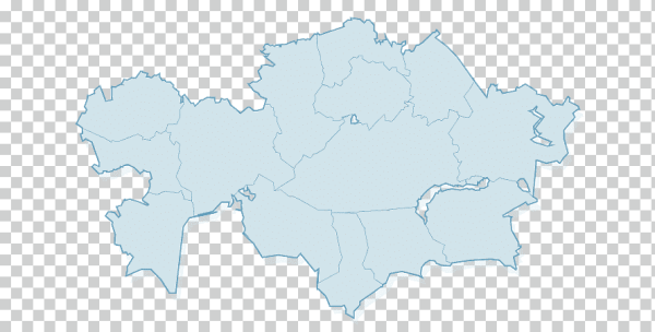 Карта Казахстана прозрачная