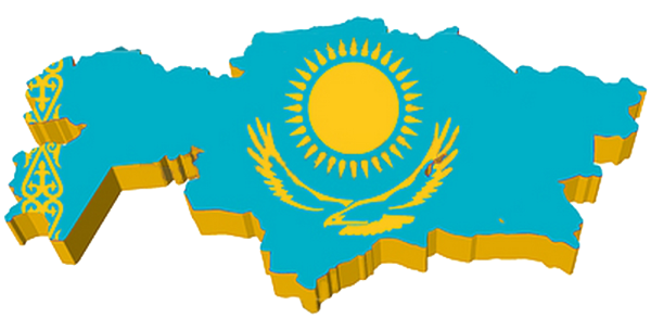 Казахстан карта флаг