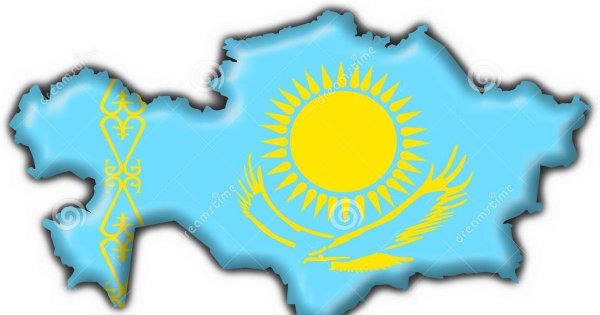 Казахстан карта флаг