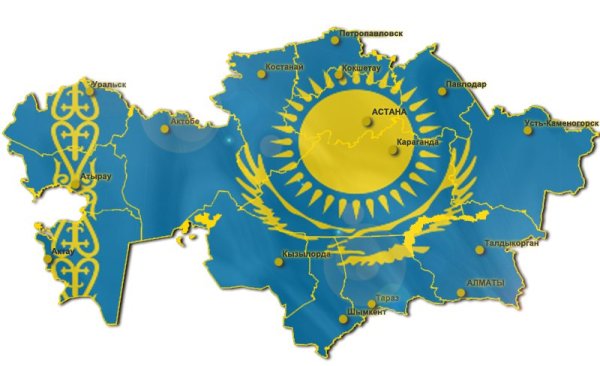 Казахстан на карте
