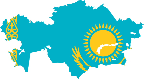 Казахстан карта флаг
