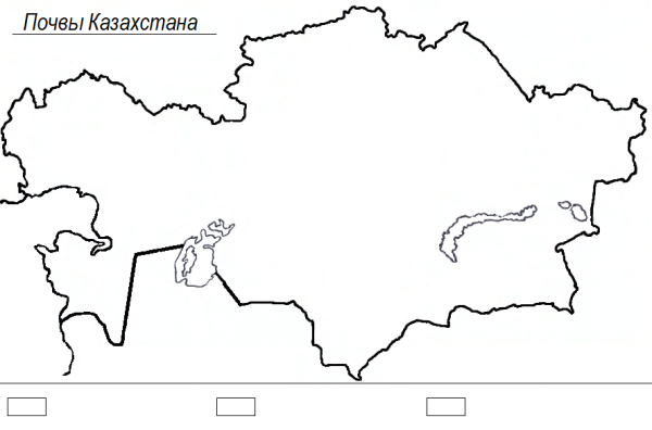 Карта Казахстана контур