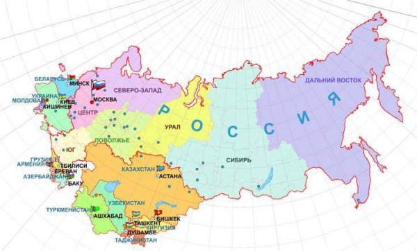 Карта республик СНГ
