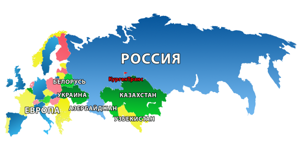 Карта СНГ И России