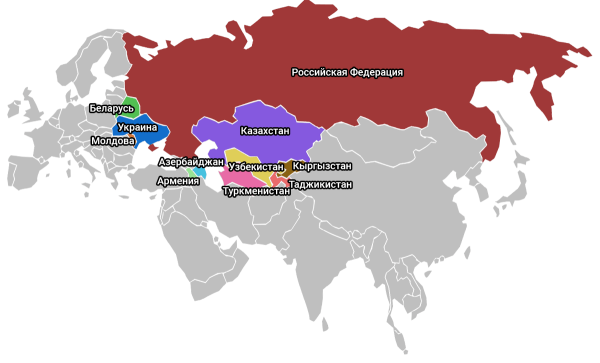 Казахстан на карте России