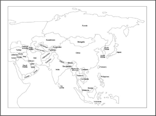 Рисунки карта азии (40 фото)