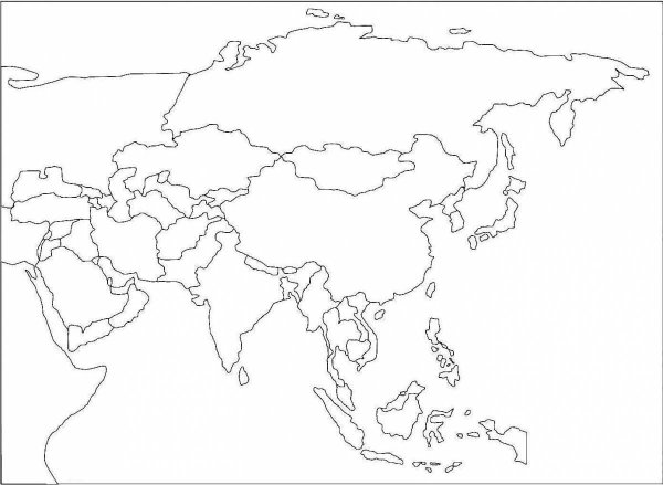 Рисунки карта азии с делением на страны (44 фото)