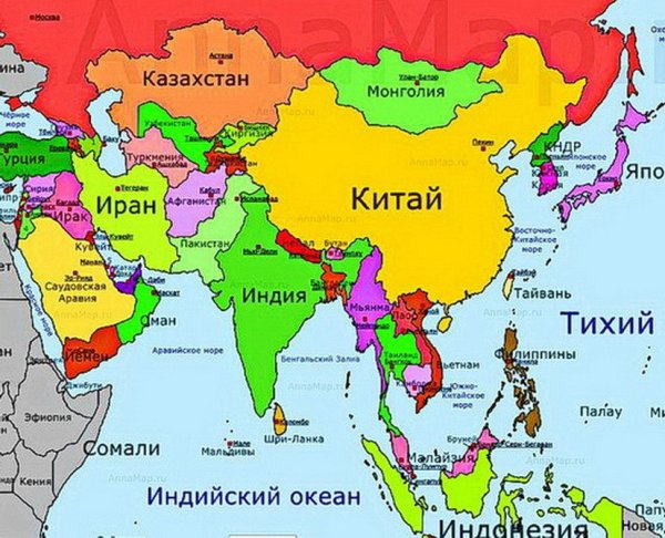 Полит карта Азии