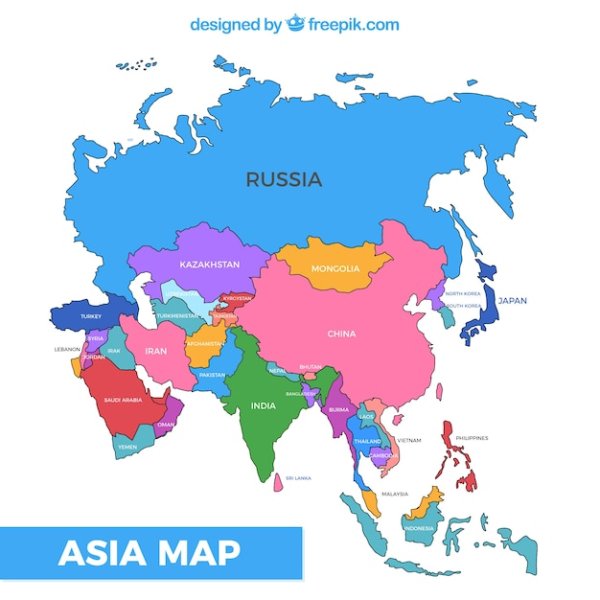 Карта Азии