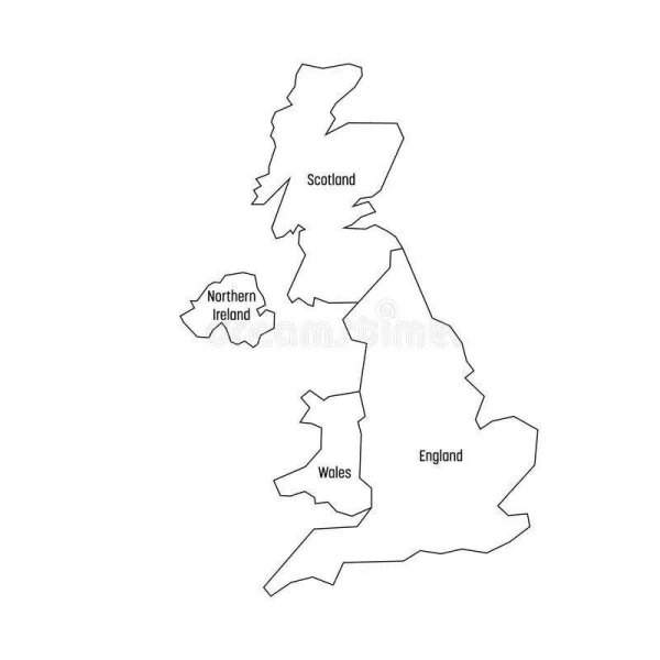 Great Britain Map контурная карта