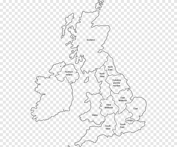 Контурная карта great Britain
