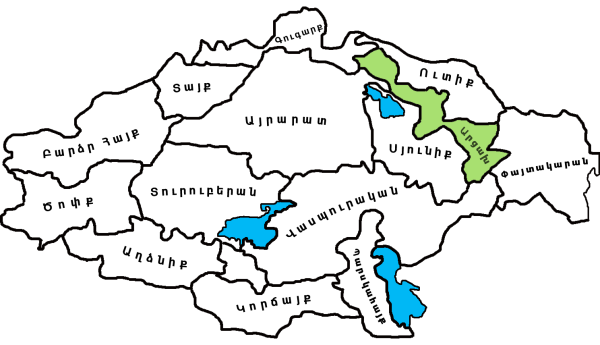 Карта Великой Армении и Карабаха