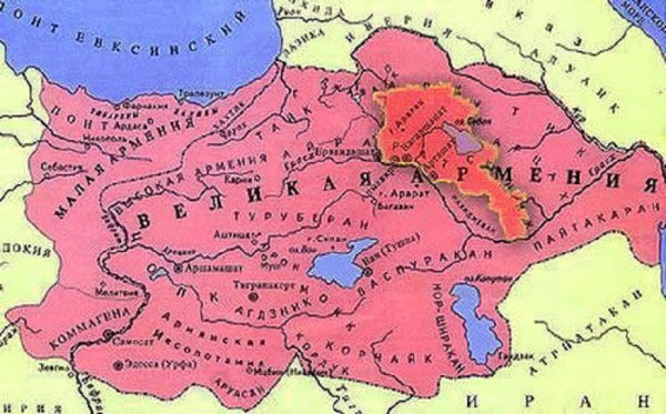 Территория древней Армении карта