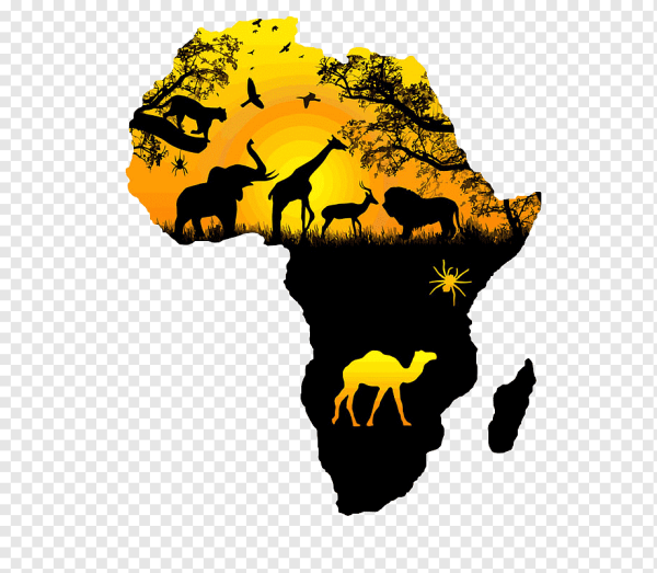 Африка на белом фоне
