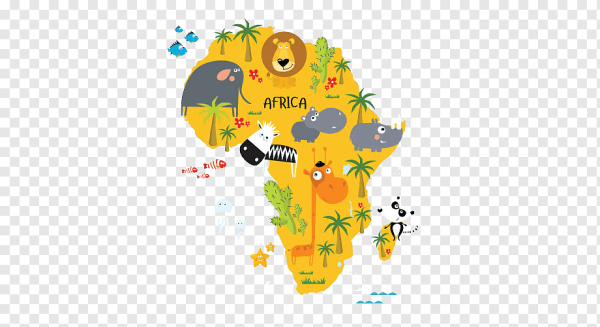 Картинка карта Африки для детей