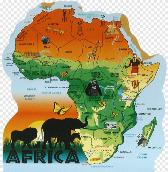 Карта Африки красивая