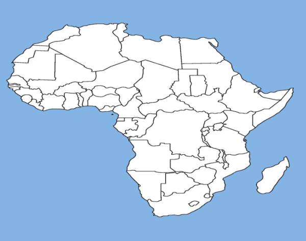 Контуры стран Африки