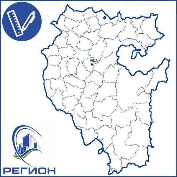 Контурная карта Республики Башкортостан