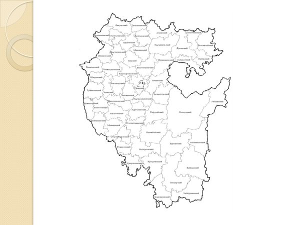 Карта Башкирии