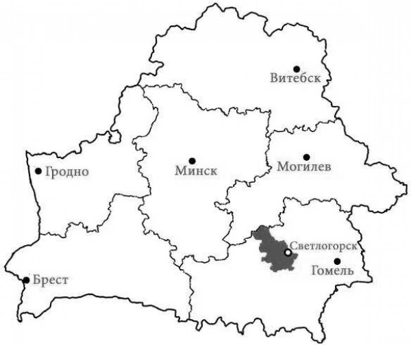 Беларусь контурная карта с городами
