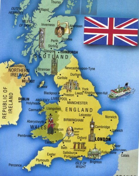 The United Kingdom of great Britain карта