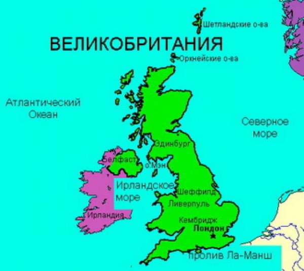 Границы Великобритании на карте