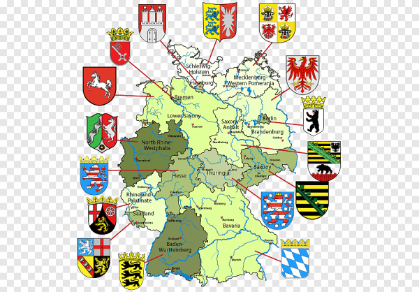Контурная карта Германии