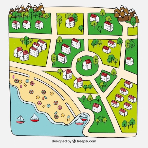 Рисовать план города
