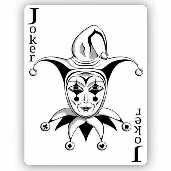 Игральные карты эскиз Джокер