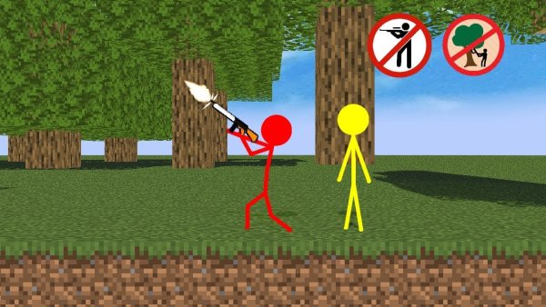 Stickman в МАЙНКРАФТЕ
