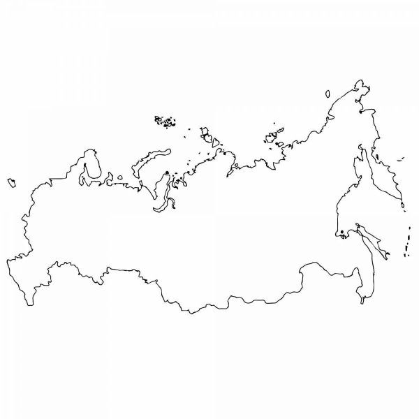 Карта России контур