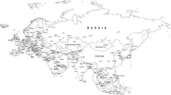 Рисунки карта евразии политическая (44 фото)