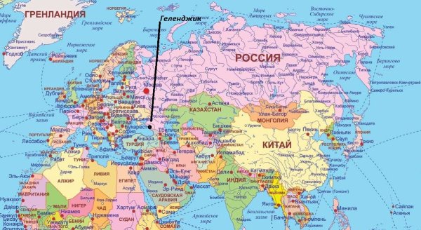 Политическая карта Евразии со странами крупно на русском